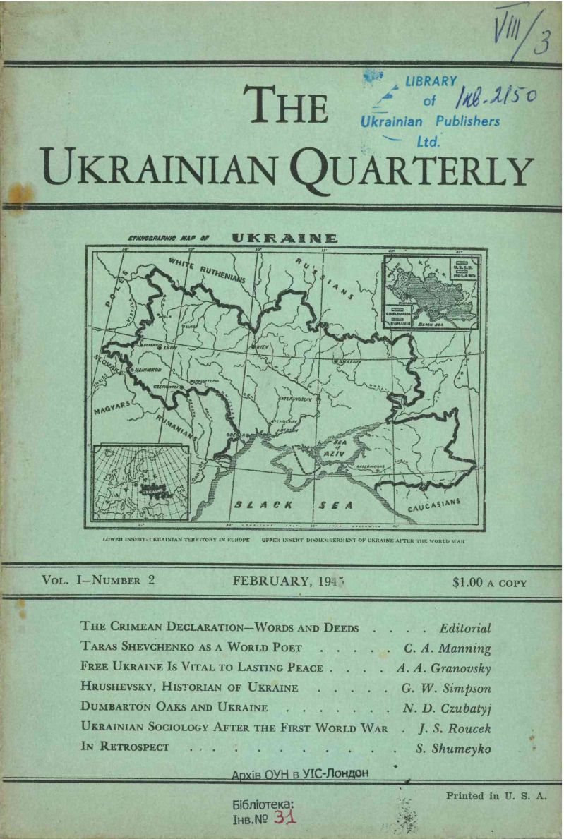 The Ukrainian Quarterly