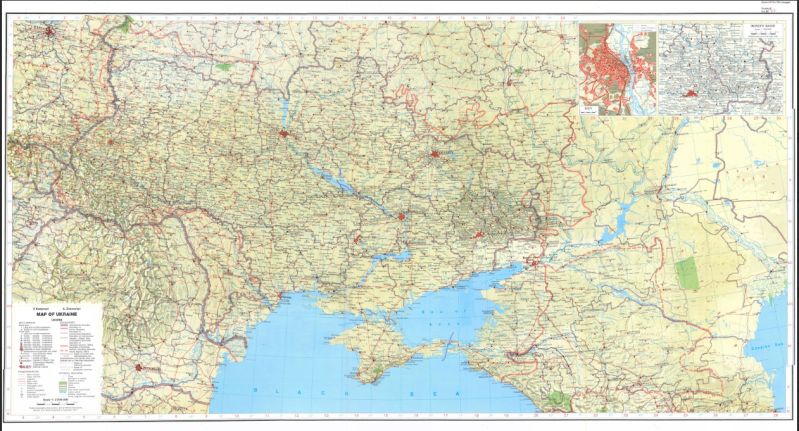 Map of Ukraine. V.Kubijovych; A.Zukovs`kyj