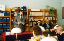 Презентація журналу &laquo;Визвольний шлях&raquo; в НБУ ім. В.І. Вернадського (в Президії: М.Матвіївський, І.Драч)