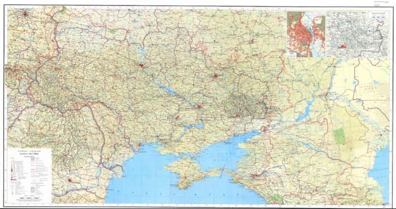 Карта України. В.Кубійович; А.Жуковський