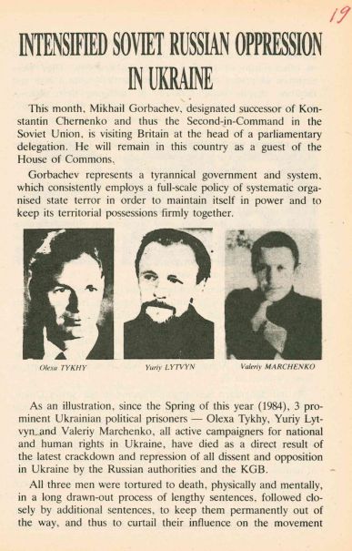 Intensified soviet russian oppression in Ukraine