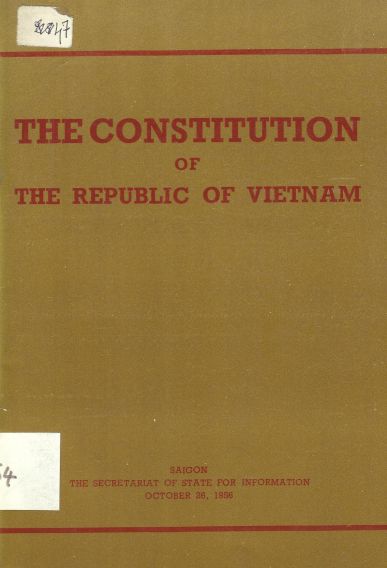 The Constitution of the Republic of Vietnam