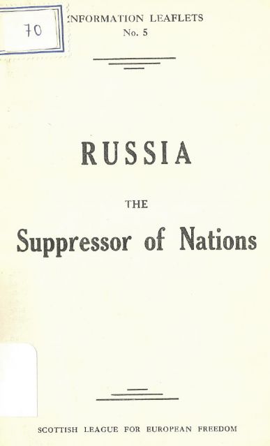 Russia the Suppressor of Nations