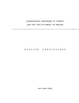 International Commission of Inquiry into the 1932-33 Famine in Ukraine