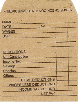 Конверт для отримання зарплати працівниками УВС в Лондоні